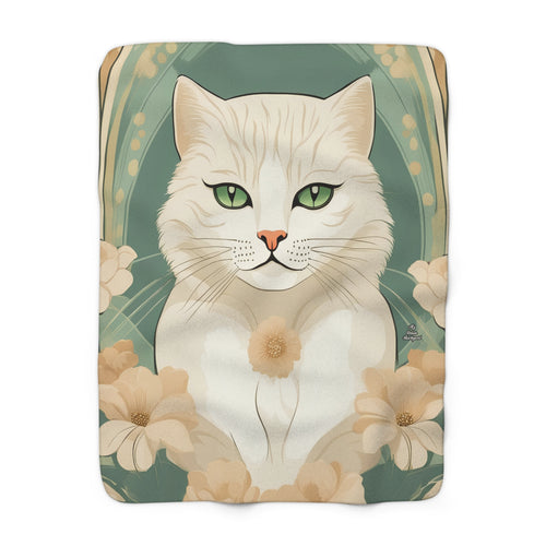 Blanca Purrington, Cat Sherpa Fleece Blanket