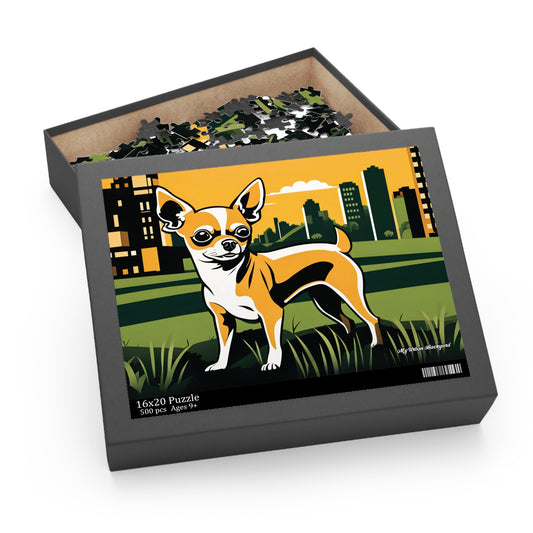 Urban Chihuahua, Jigsaw Puzzle, (120, 252, or 500-Piece)