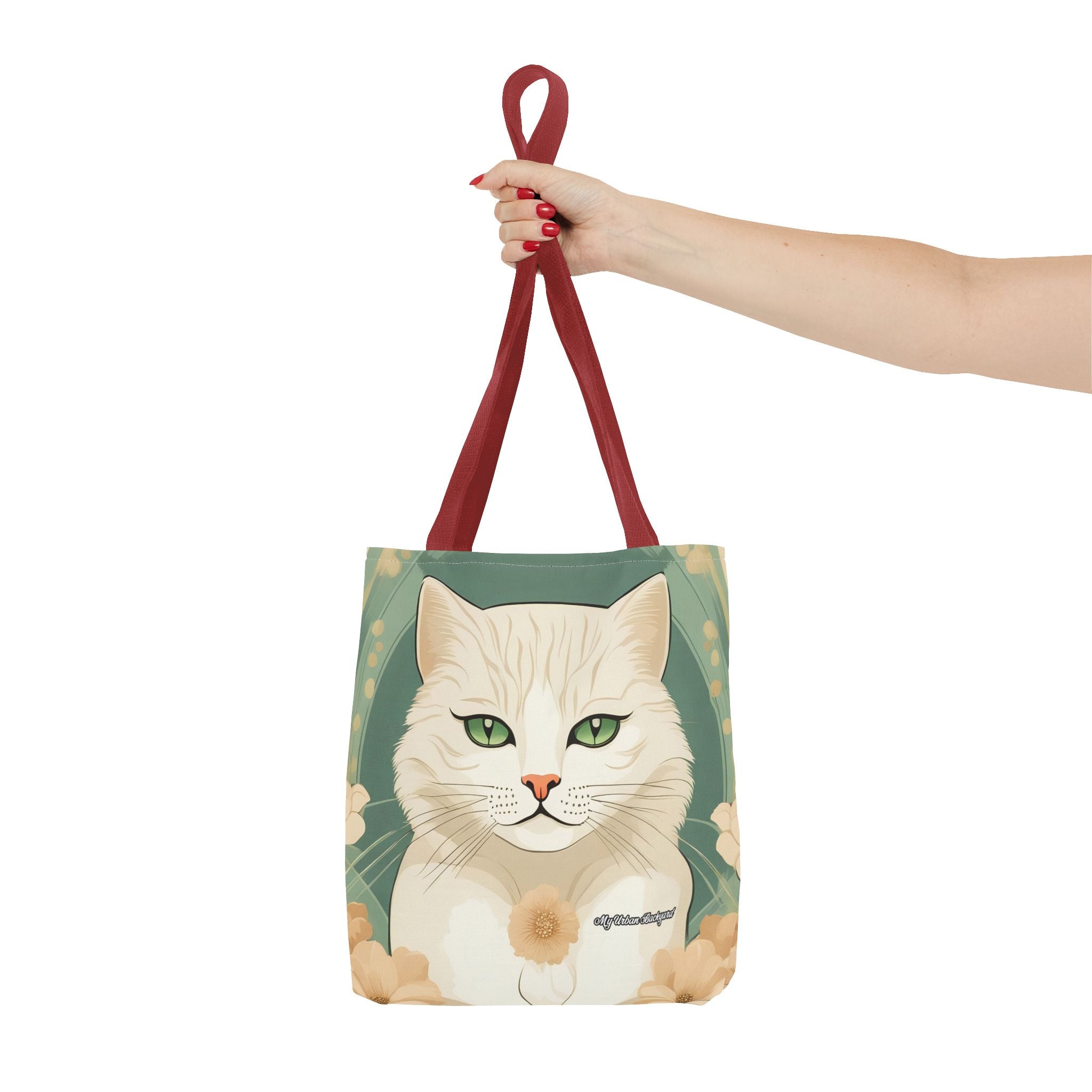 Blanca Purrington, Cat Tote Bag with Cotton Handles For Everyday Use, 3 Sizes