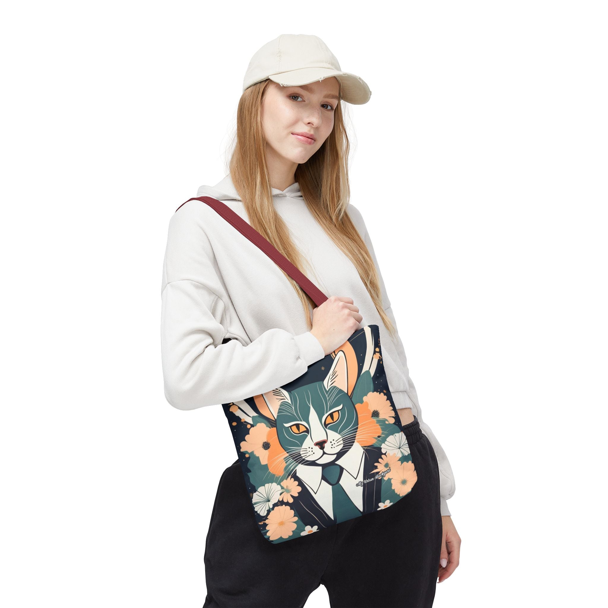 Simon Whiskerford, Cat Tote Bag with Cotton Handles For Everyday Use, 3 Sizes