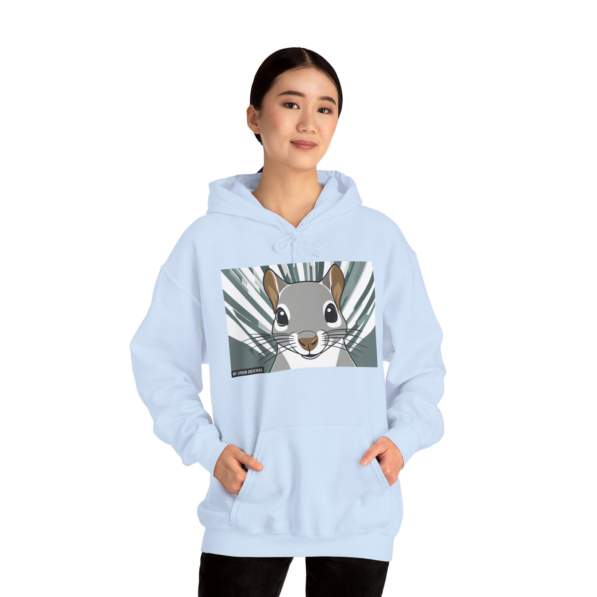 Cute Squirrel Graphic Hoodie, Cozy Unisex Sweatshirt, Nature Lover Gift, Autumn Fashion, Animal Art Clothing