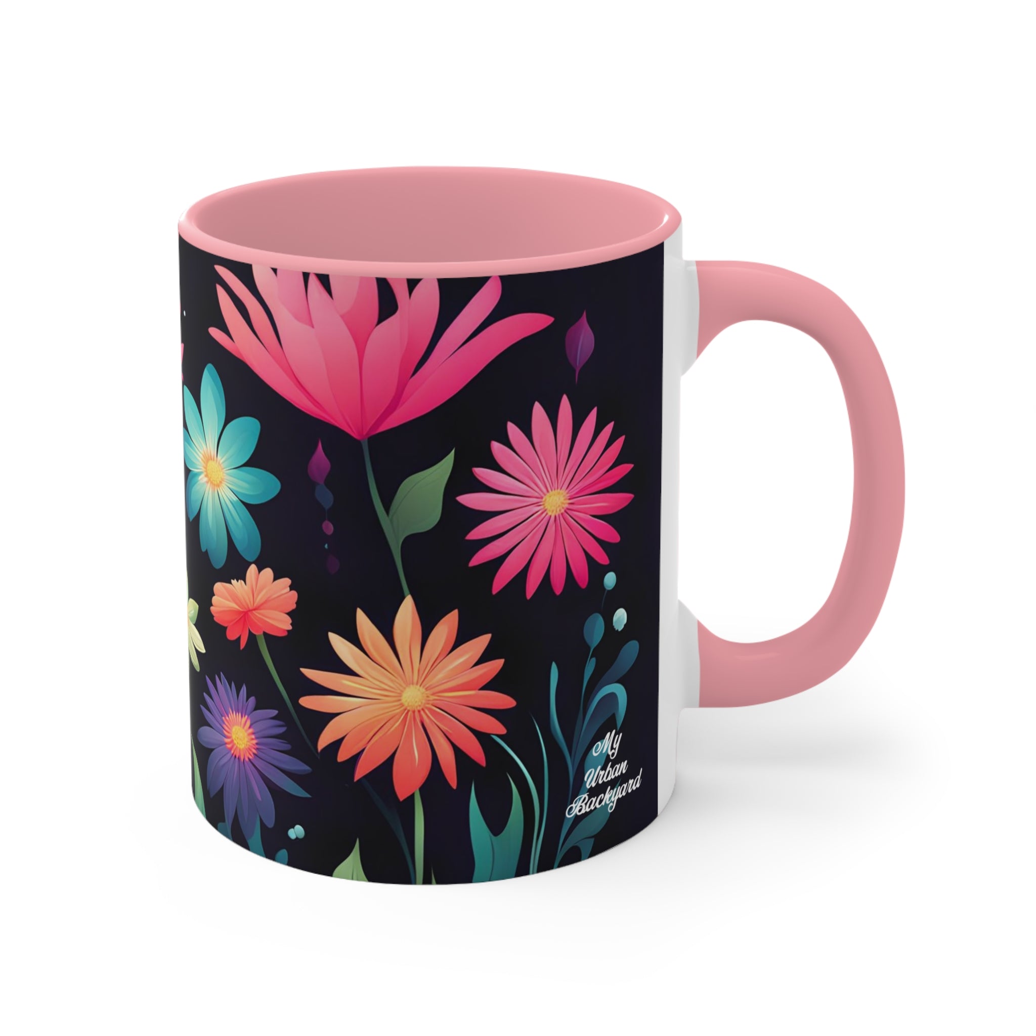 Colorful Flowers, Ceramic Coffee Mug