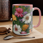 Ceramic Mug for Coffee, Tea, Hot Cocoa. Home/Office, Wildflower Field