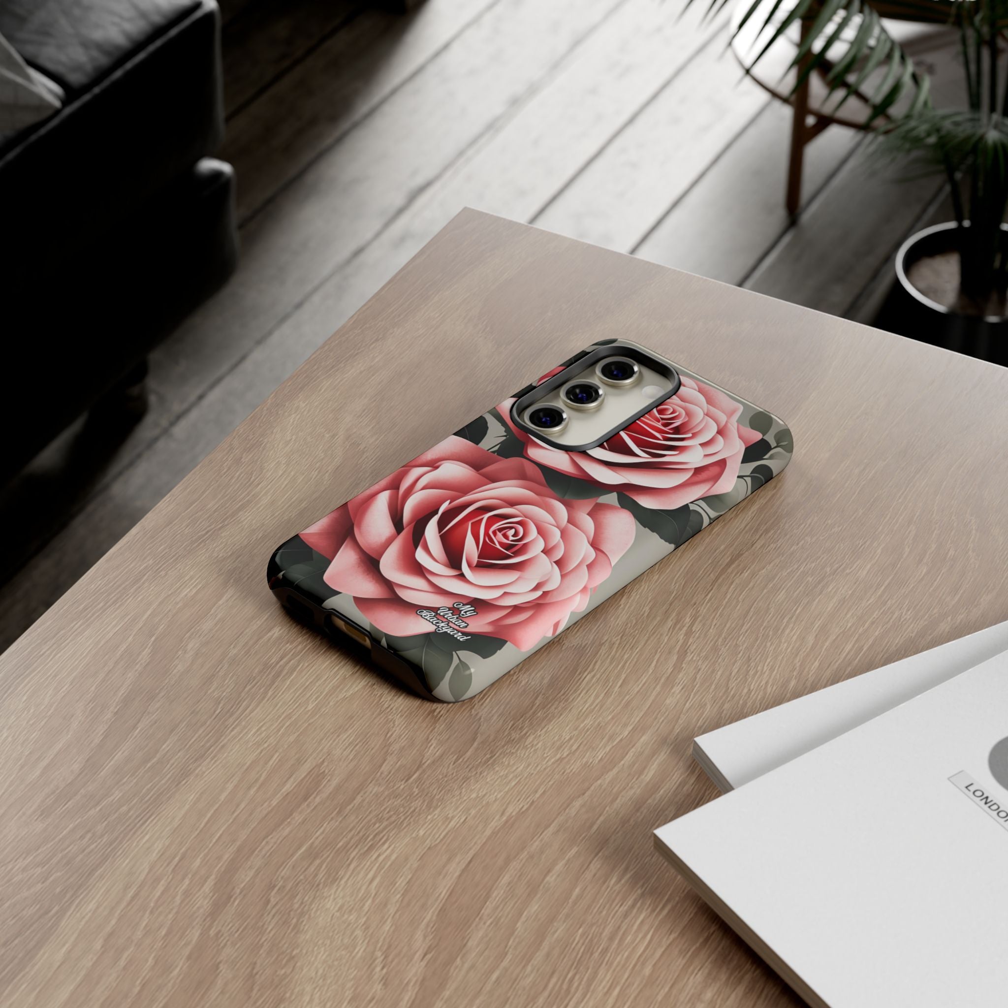 Pink Rose Flowers, Cell Phone Case - Apple, Samsung or Google Pixel