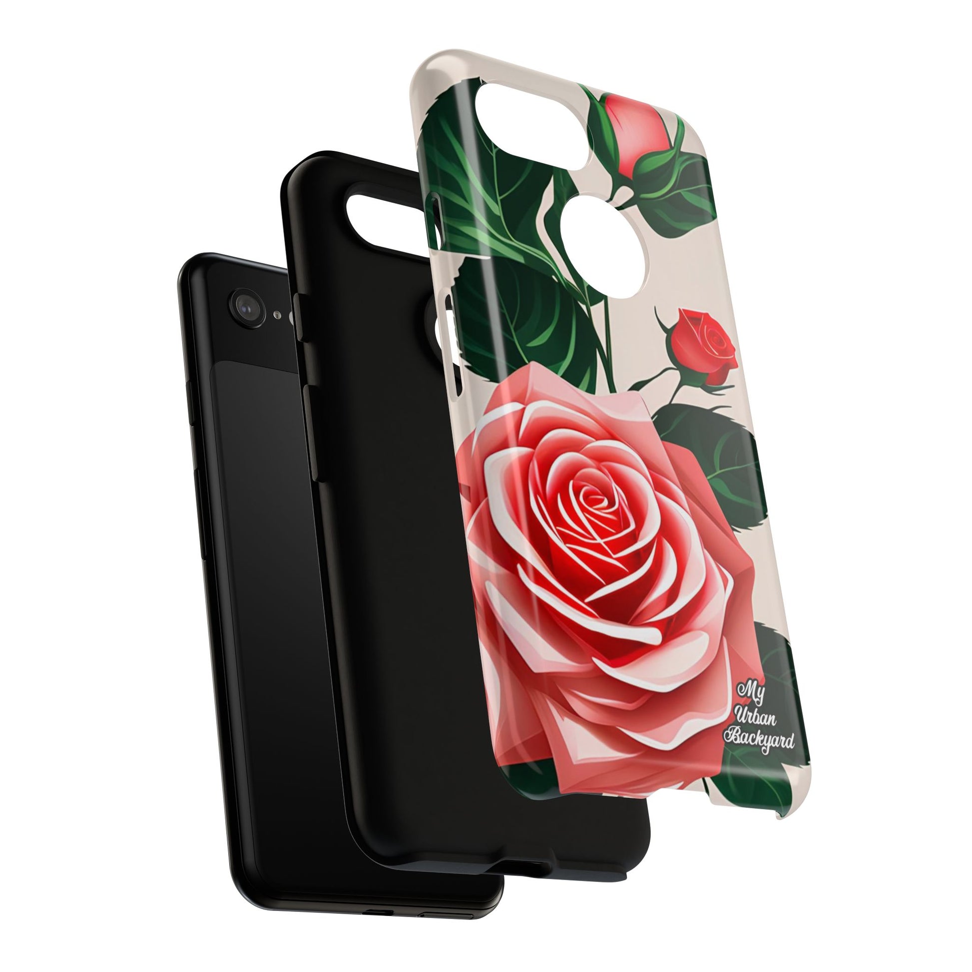 Pink Rose Flowers, Cell Phone Case - Apple, Samsung, Google Pixel