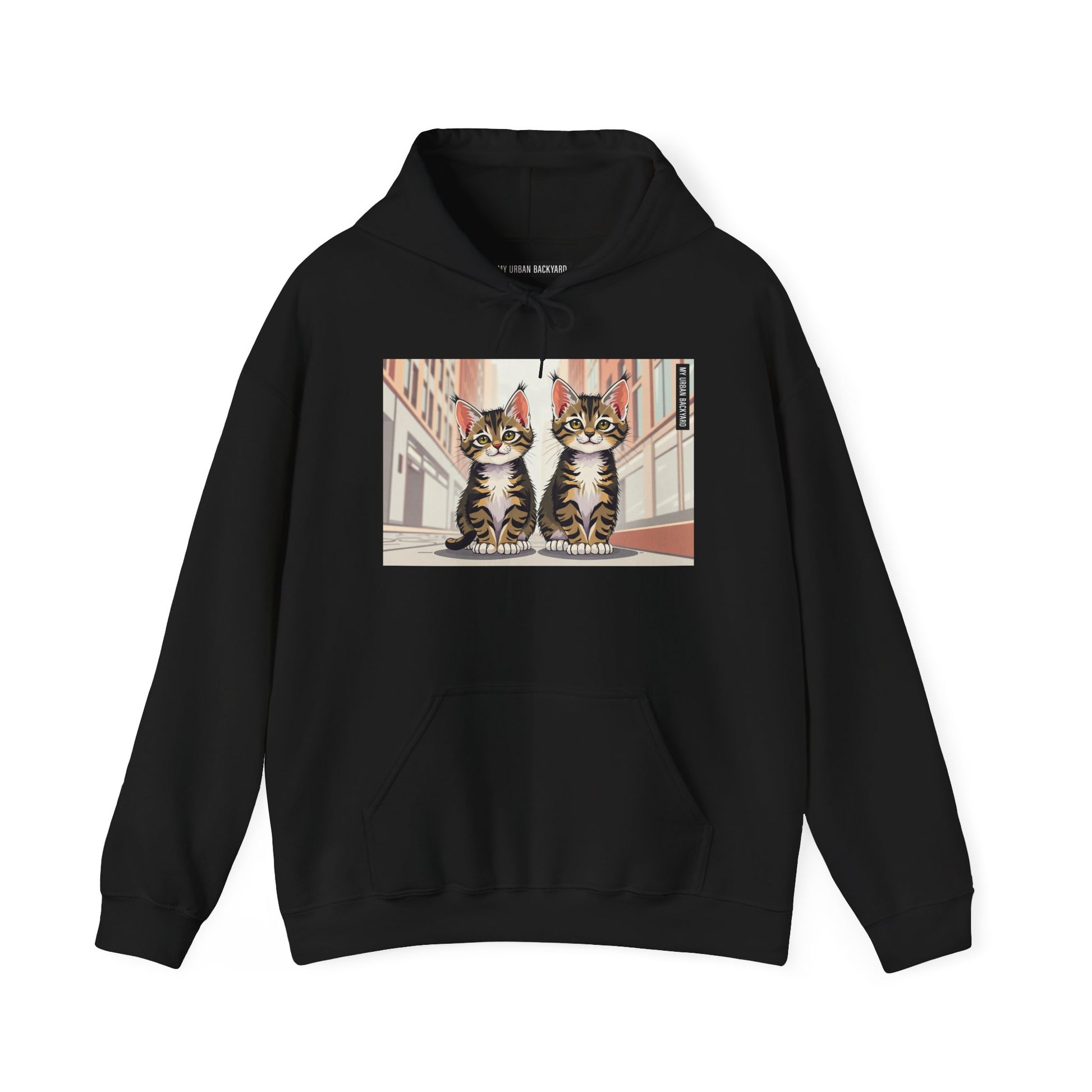 Cute Tabby Kittens Hooded Sweatshirt, Cozy Gift for Pet Owners, Cat Mom Hoodie, Cute Cat Sweatshirt, Cat-Themed Apparel, Animal Lover Gift