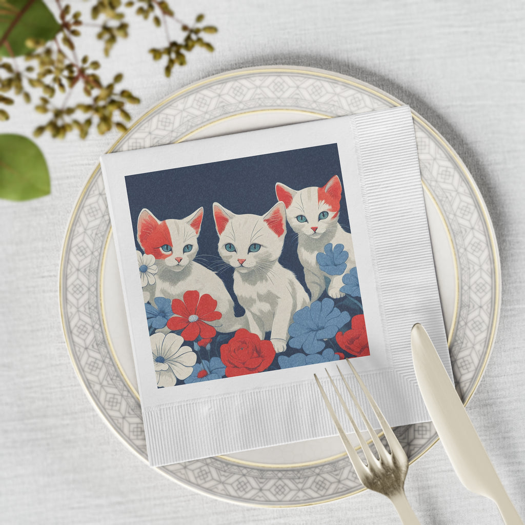 Three Cute Kittens Napkins