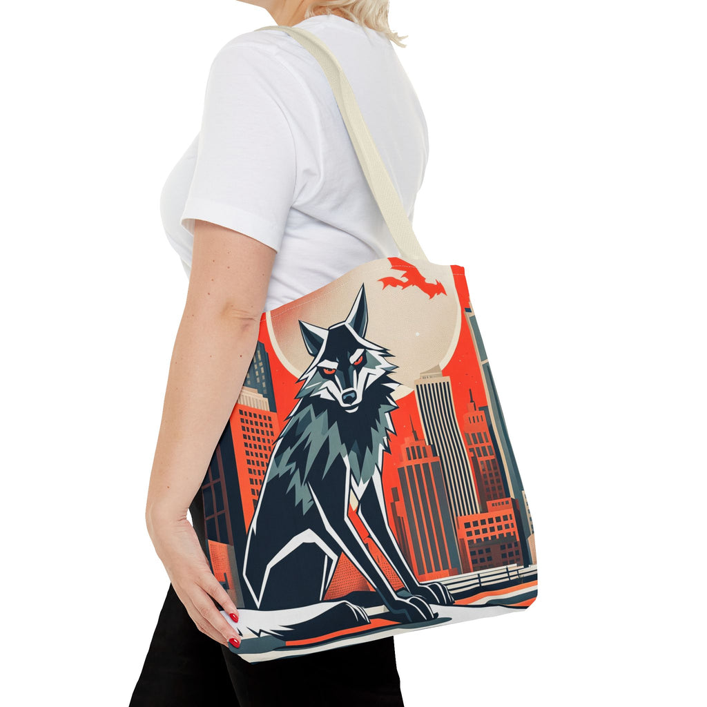 City Wolf Tote Bag, Tote with Cotton Handles For Everyday Use, 3 Sizes