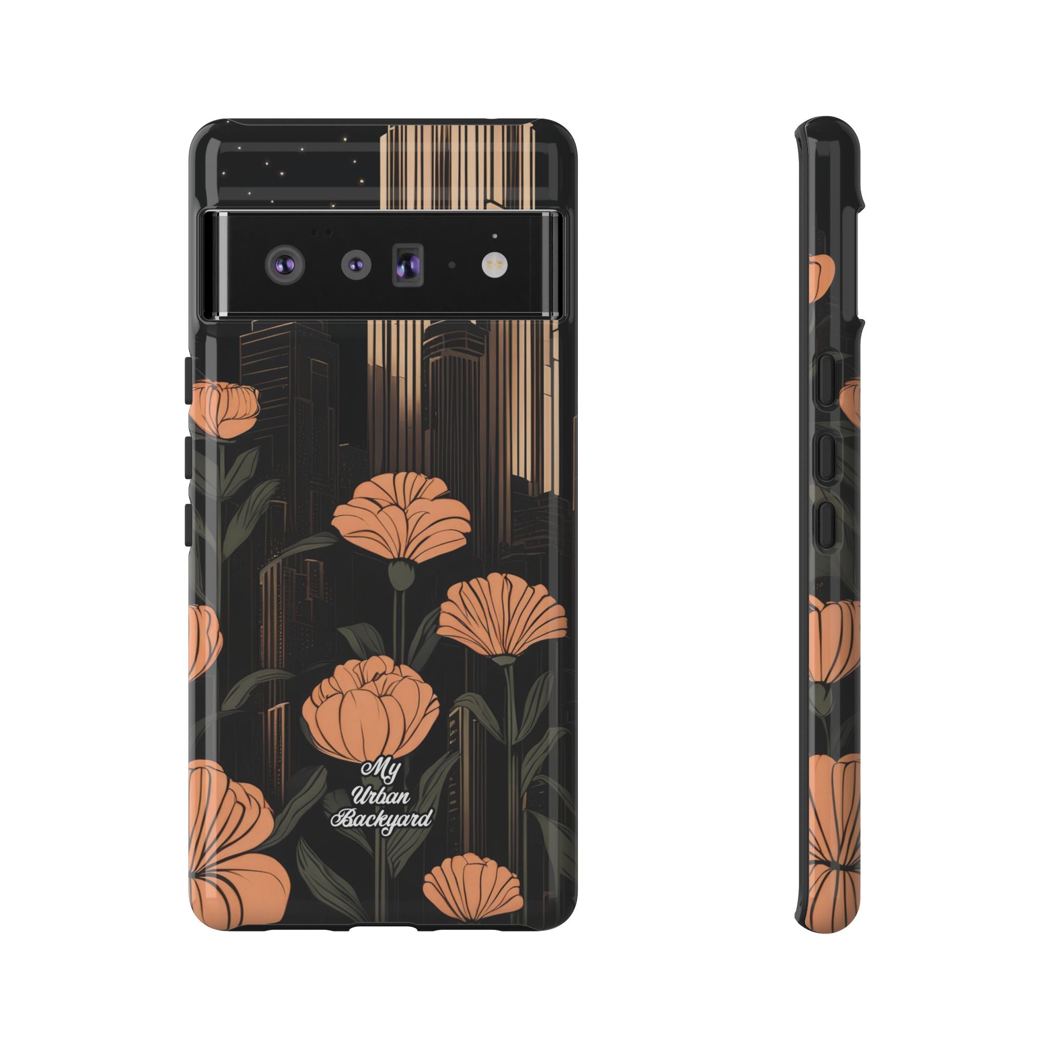 Urban Evening with Flowers, Cell Phone Case