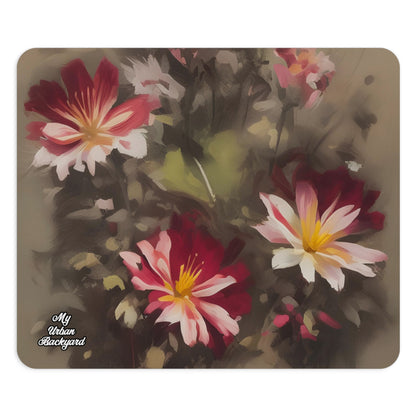 Computer Mouse Pad with Non-slip rubber bottom for Home or Office - Watercolor Flowers