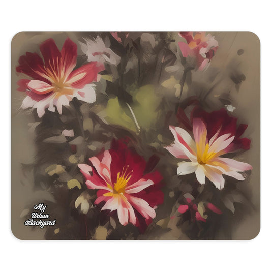 Computer Mouse Pad with Non-slip rubber bottom for Home or Office - Watercolor Flowers