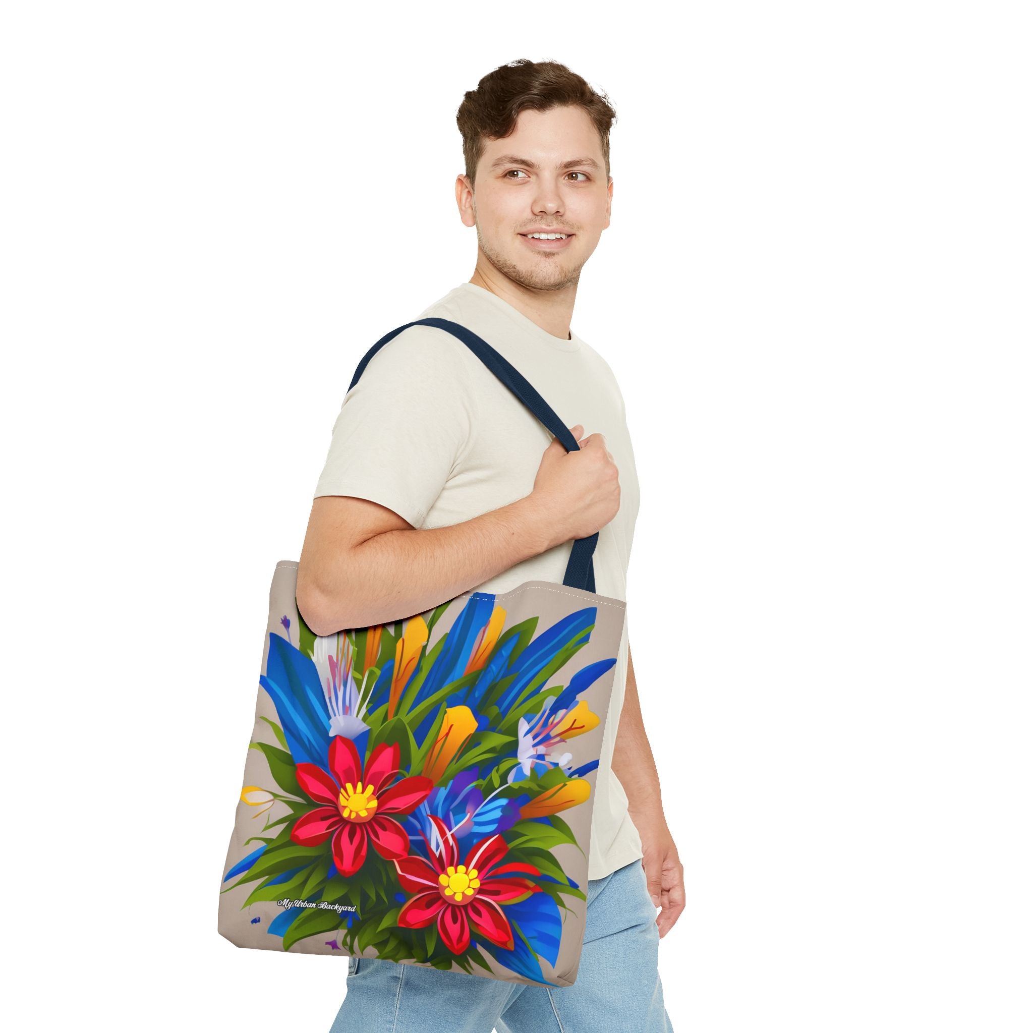Vibrant Wildflowers Tote Bag with Cotton Handles For Everyday Use, 3 Sizes