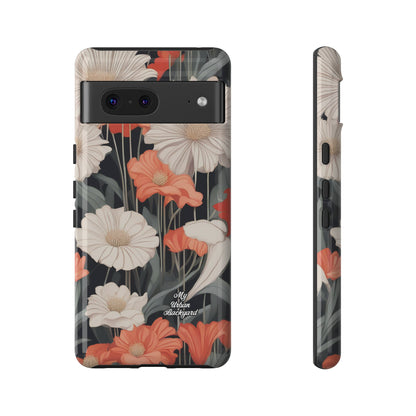 Art Deco Flowers, Cell Phone Case - Apple, Samsung or Google Pixel