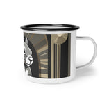 Art Deco Squirrel, Enamel Camping Mug