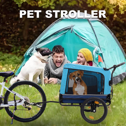 Heavy Duty Foldable Pet Stroller, Dog Carrier, Bicycle Trailer