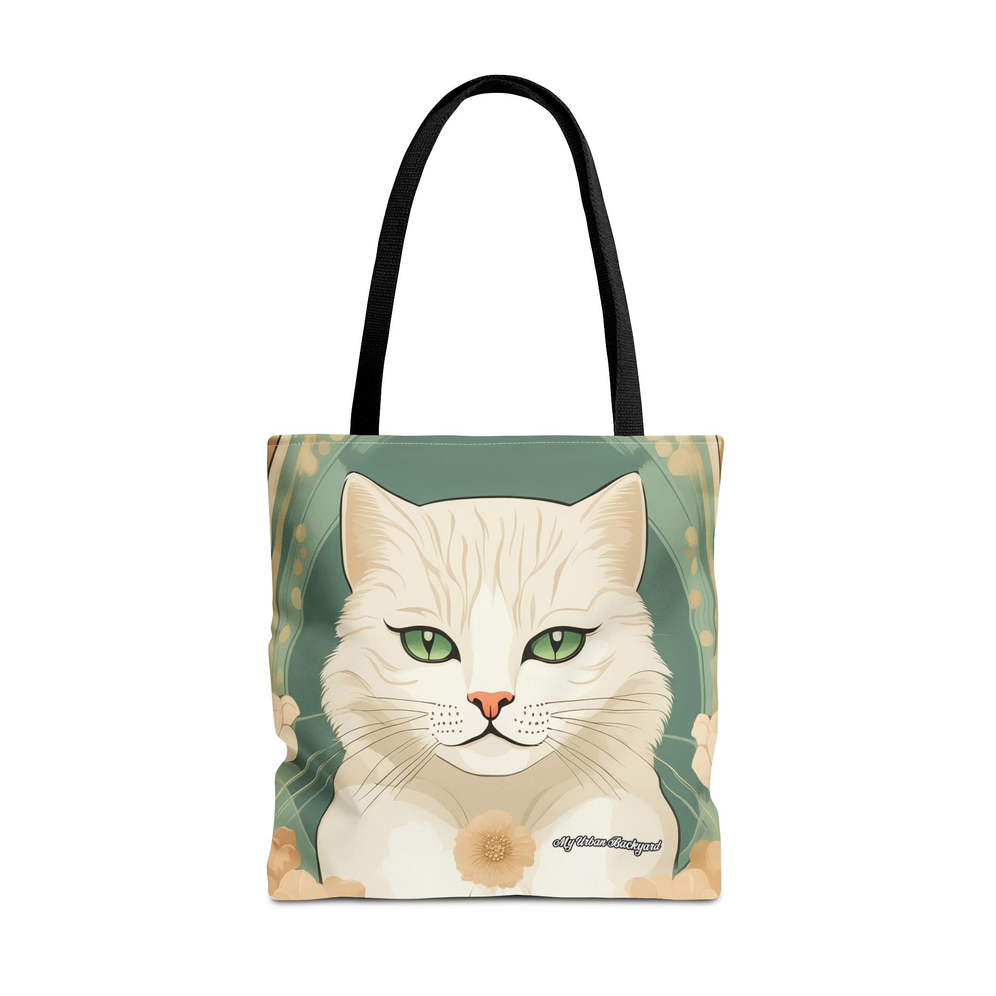 Blanca Purrington, Cat Tote Bag with Cotton Handles For Everyday Use, 3 Sizes
