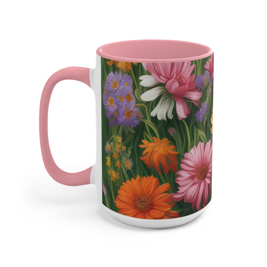 Wildflower Field, Ceramic Mug - Perfect for Coffee, Tea, and More!