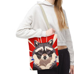Ziggy Starspaws, Raccoon Tote Bag with Cotton Handles For Everyday Use, 3 Sizes