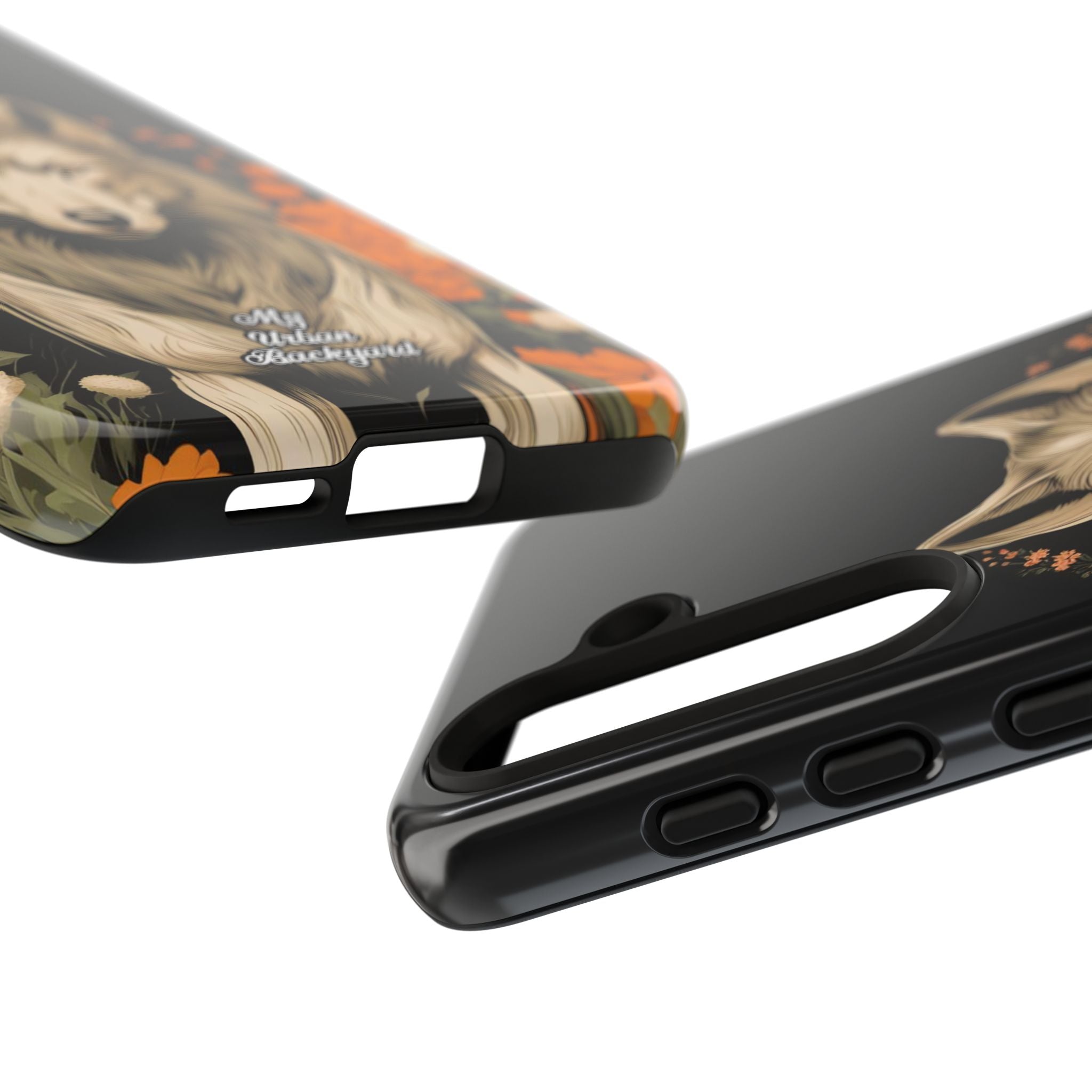 Wolf with Flowers, Animal Cell Phone Case - Apple, Samsung, Google Pixel