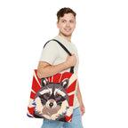 Ziggy Starspaws, Raccoon Tote Bag with Cotton Handles For Everyday Use, 3 Sizes