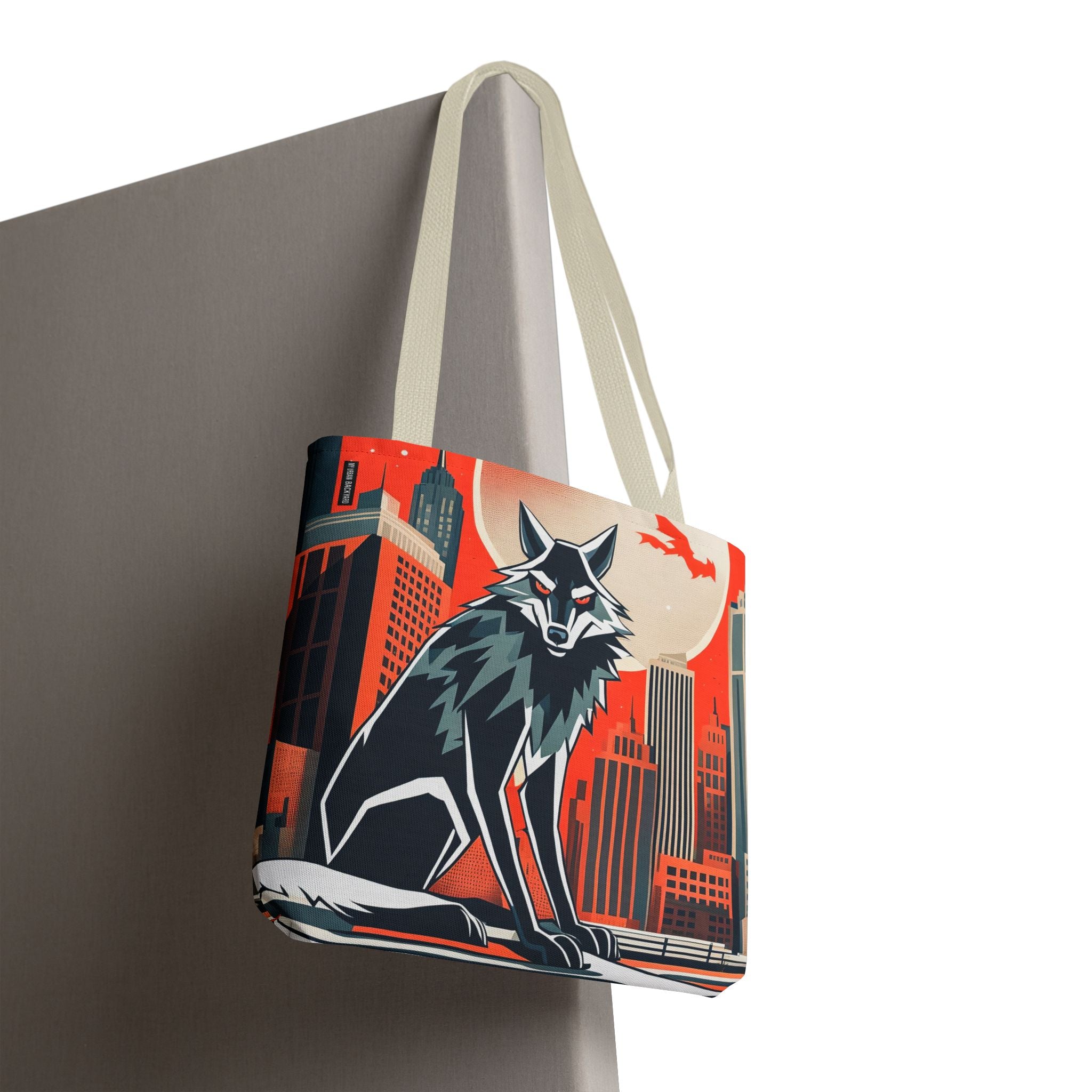 City Wolf Tote Bag, Tote with Cotton Handles For Everyday Use, 3 Sizes