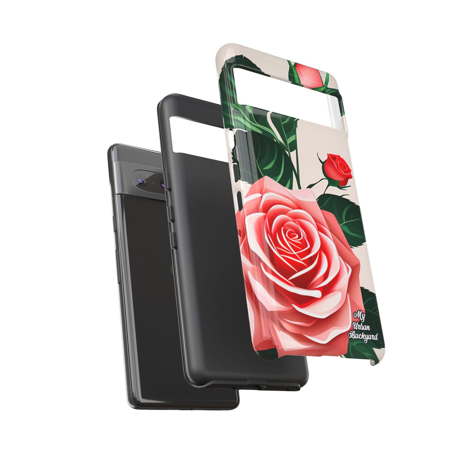 Pink Rose Flowers, Cell Phone Case - Apple, Samsung, Google Pixel