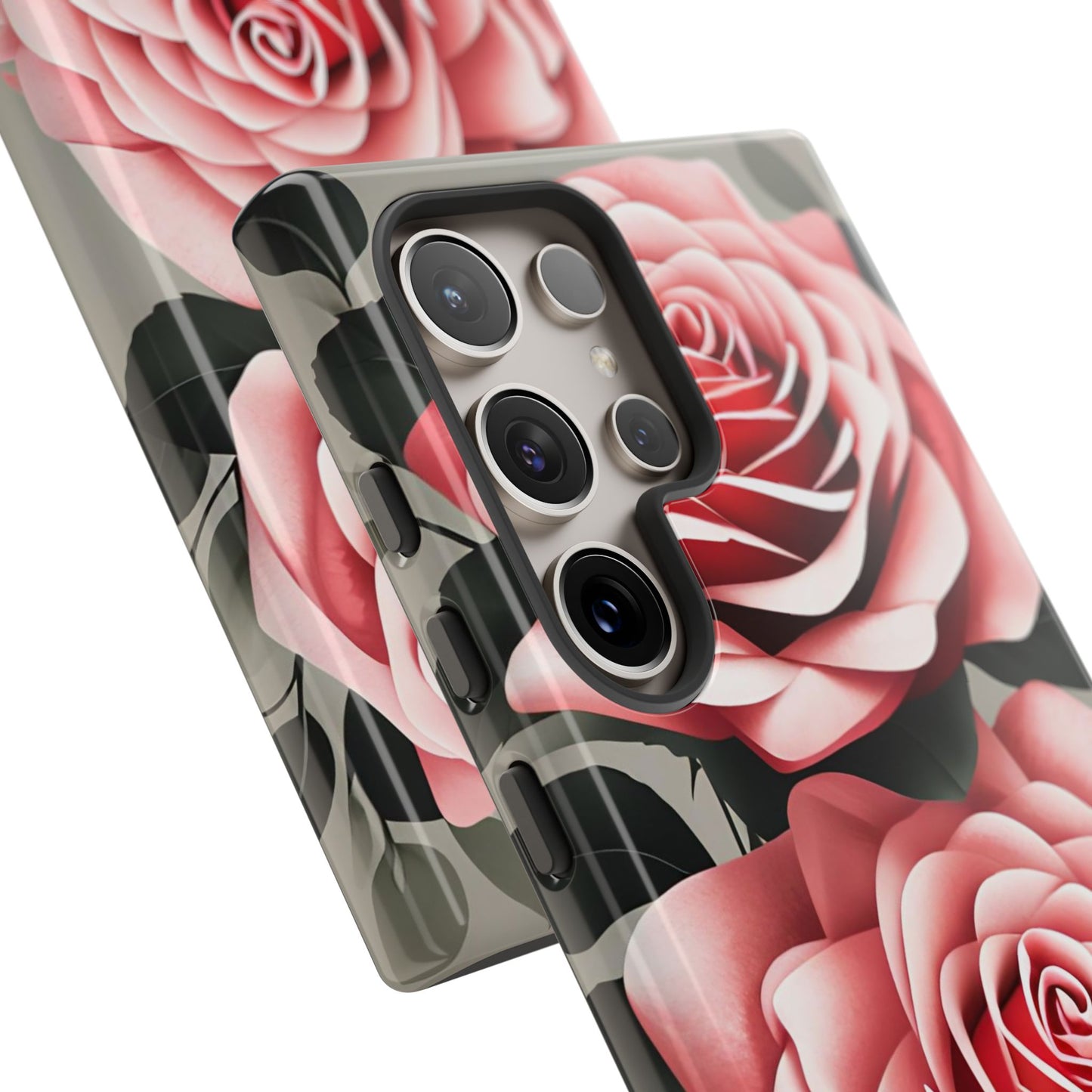 Pink Rose Flowers, Cell Phone Case - Apple, Samsung or Google Pixel