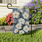 White Flowers, Garden Flag