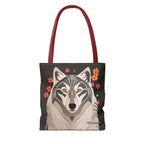 Art Deco Wolf Tote Bag with Cotton Handles For Everyday Use, 3 Sizes