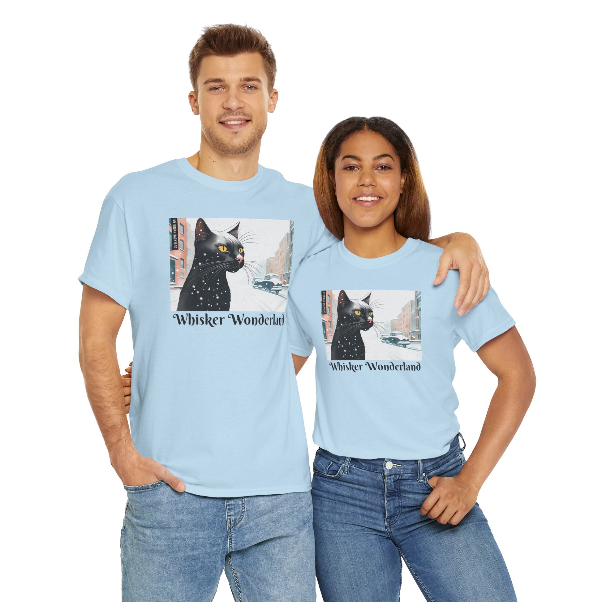 Whisker Wonderland Unisex Heavy Cotton Tee - Cozy Cat Lover's T-Shirt
