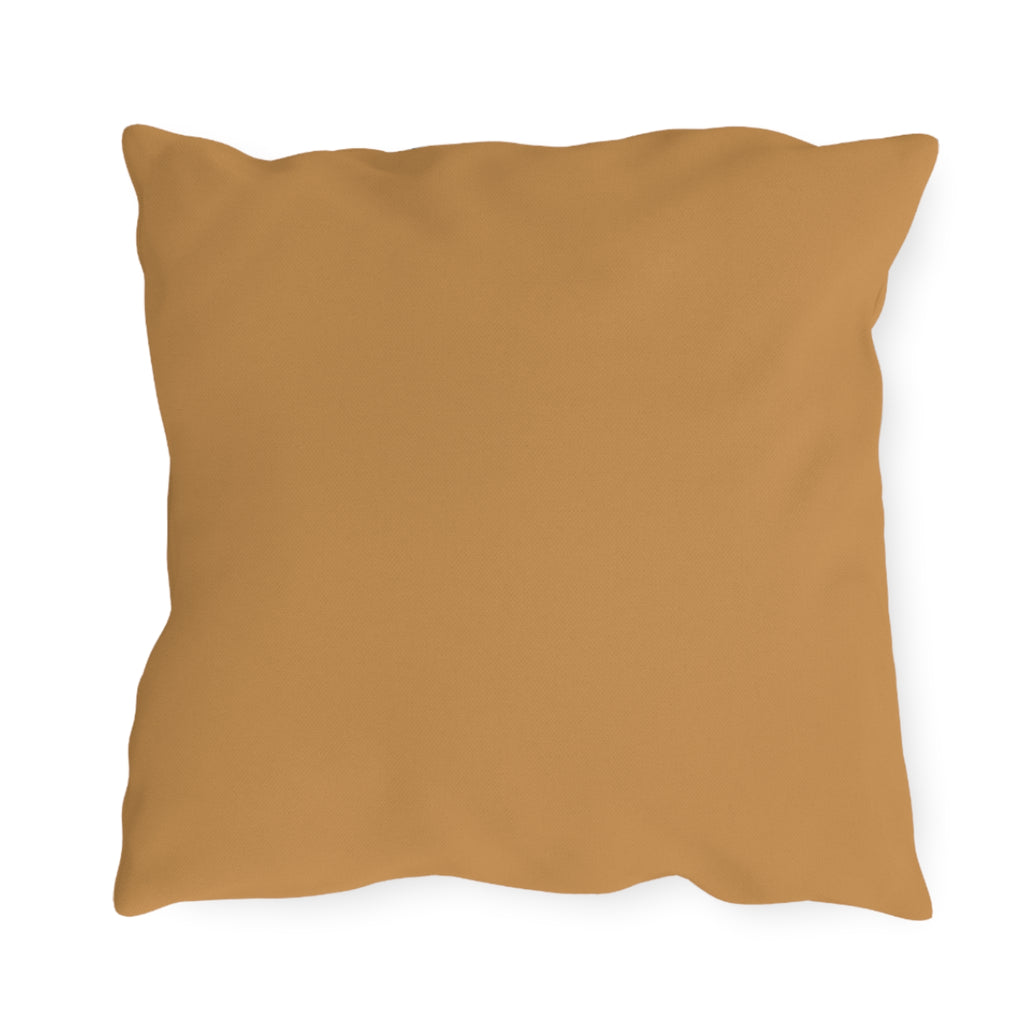 Large White Flower, Amber accent color, Throw Pillow, Indoor/Outdoor Decor for Home or Office