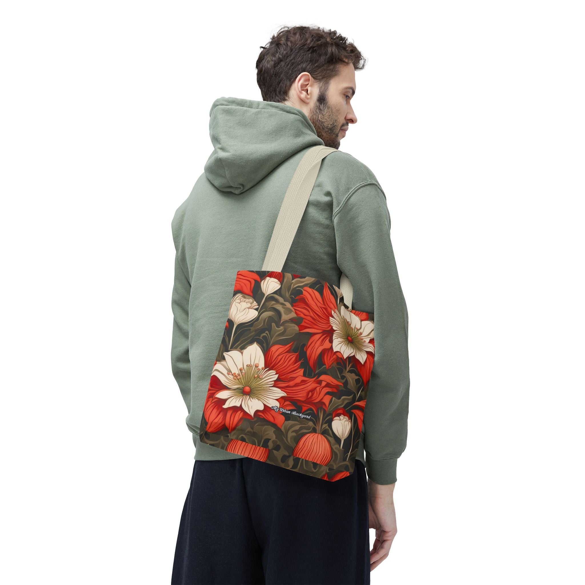 Holiday Flowers, Tote Bag with Cotton Handles