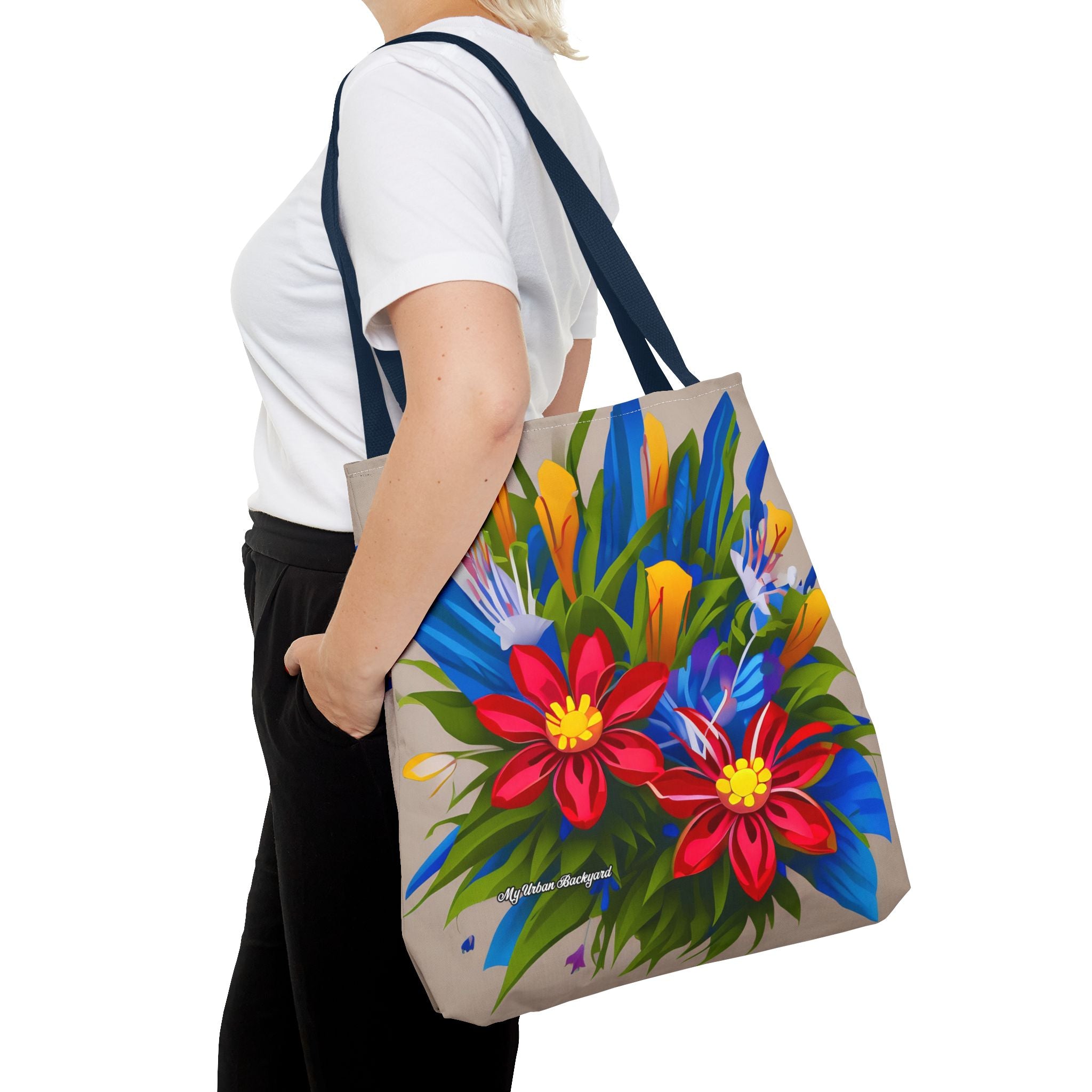 Vibrant Wildflowers Tote Bag with Cotton Handles For Everyday Use, 3 Sizes