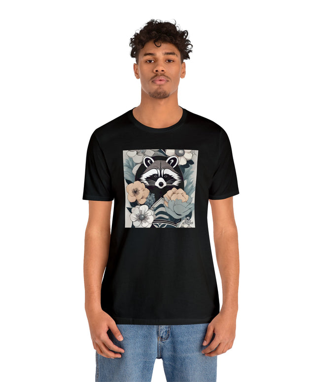 Rocco Pawsley, Raccoon T-Shirt, Soft 100% Cotton, Short Sleeve, Classic Fit - Unisex