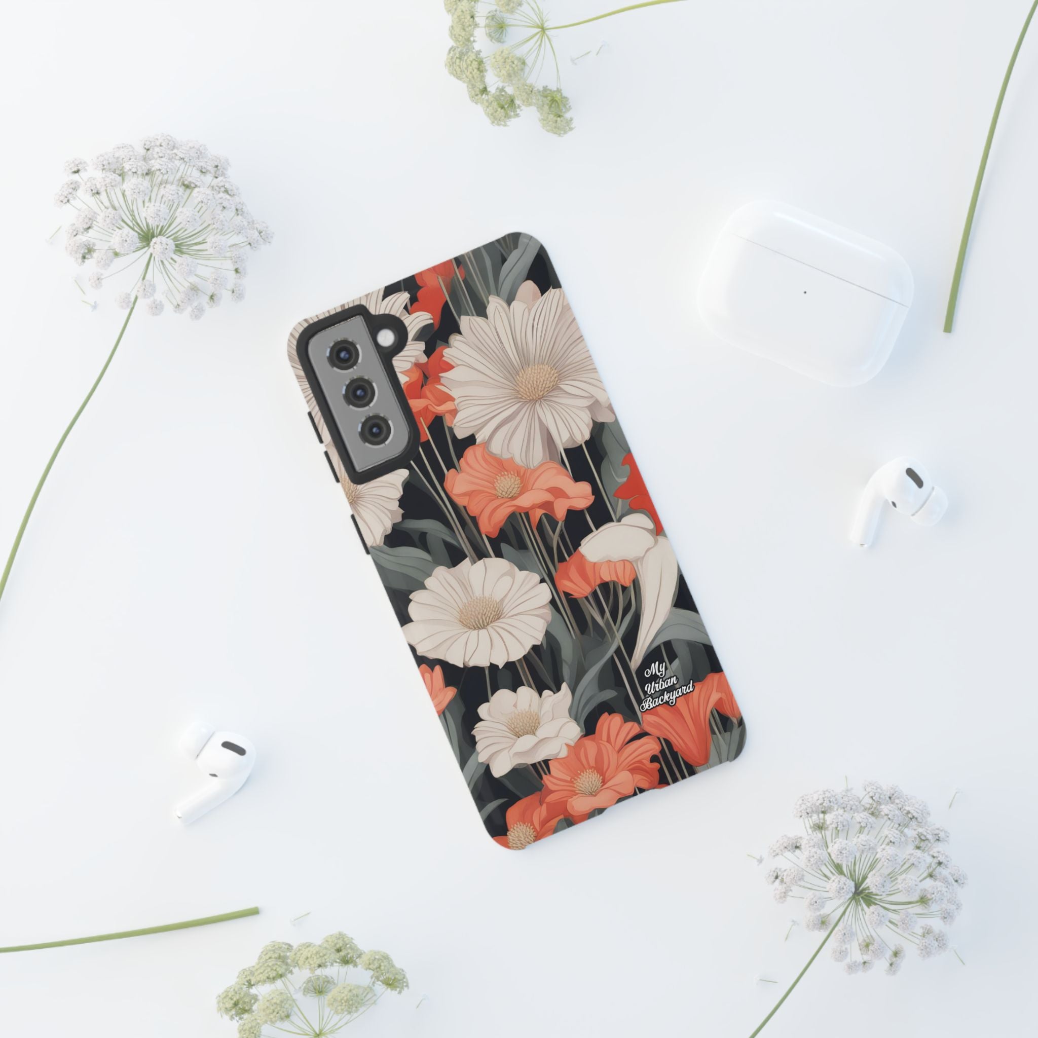 Art Deco Flowers, Cell Phone Case - Apple, Samsung, Google Pixel