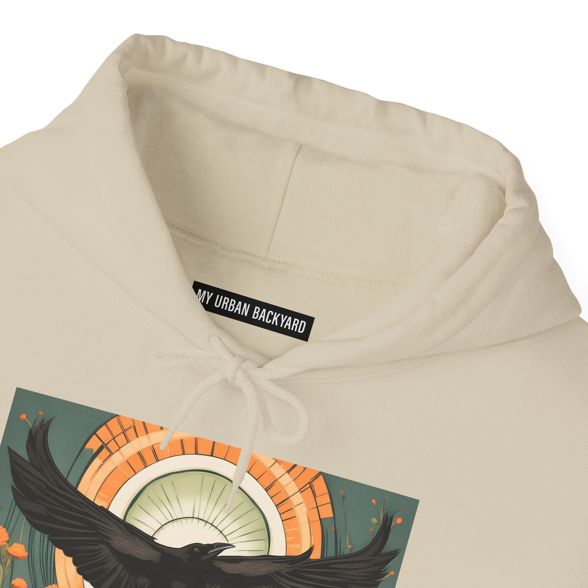 Flying Crow, Unisex Hoodie w Front Pocket