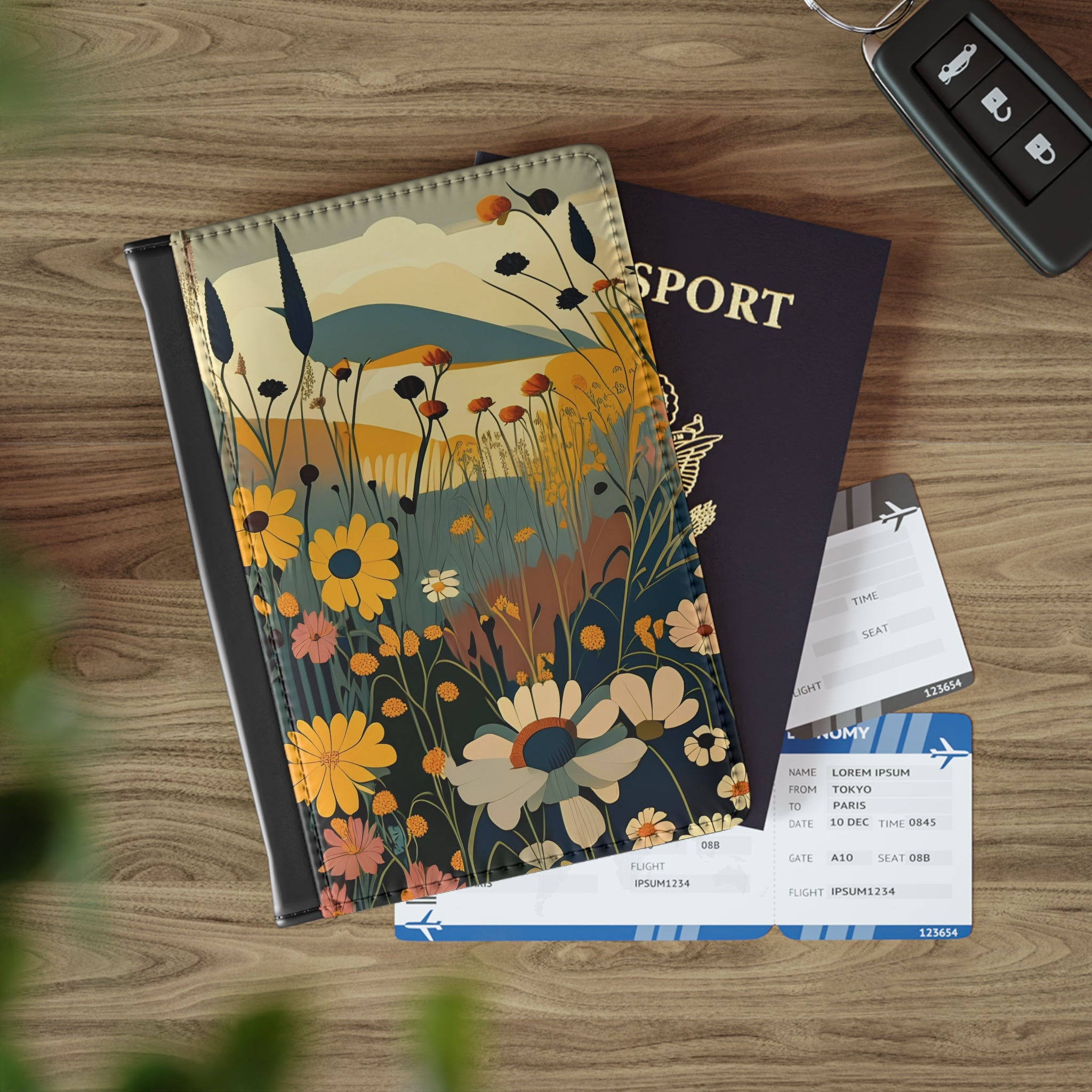 Mountainside Wildflowers Passport Cover