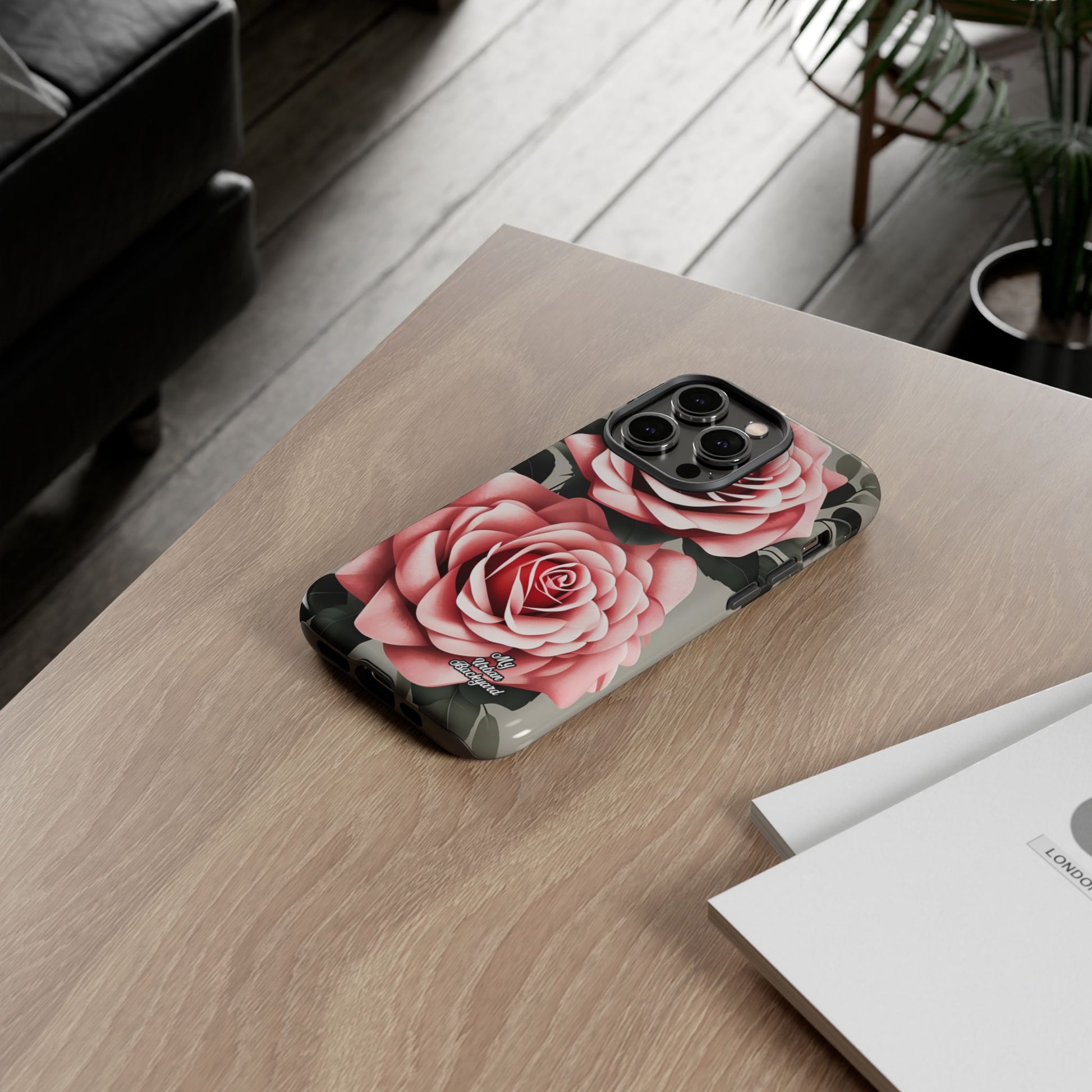 Pink Rose Flowers, Cell Phone Case - Apple, Samsung or Google Pixel