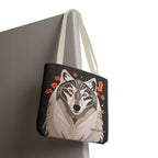 Art Deco Wolf Tote Bag with Cotton Handles For Everyday Use, 3 Sizes