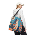 Colorful Bird, Everyday Tote Bag w Cotton Handles