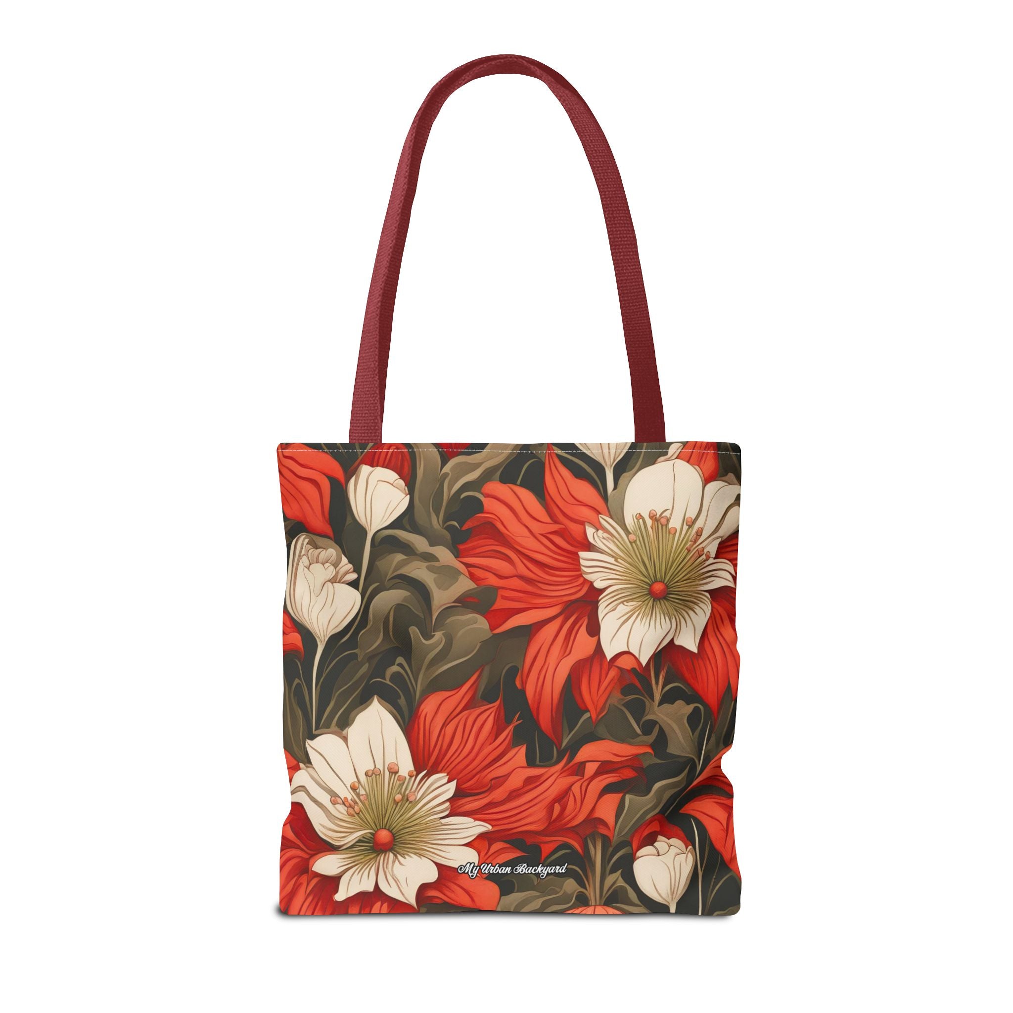 Holiday Flowers, Tote Bag with Cotton Handles