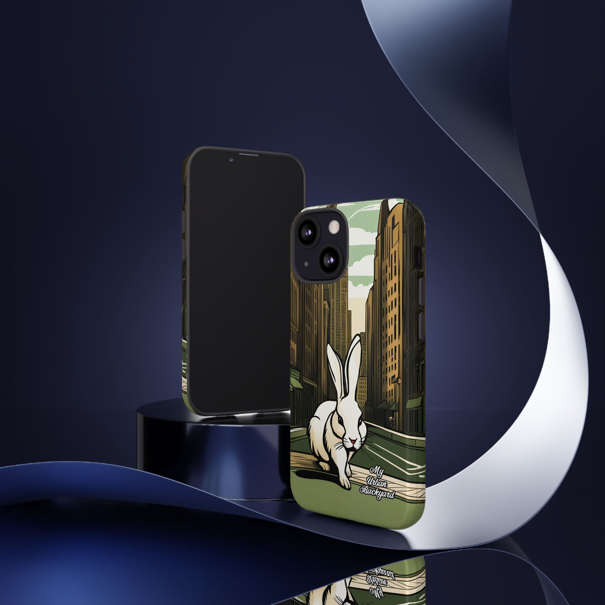 White Rabbit on a City Street, Cell Phone Case - Apple, Samsung, Google Pixel