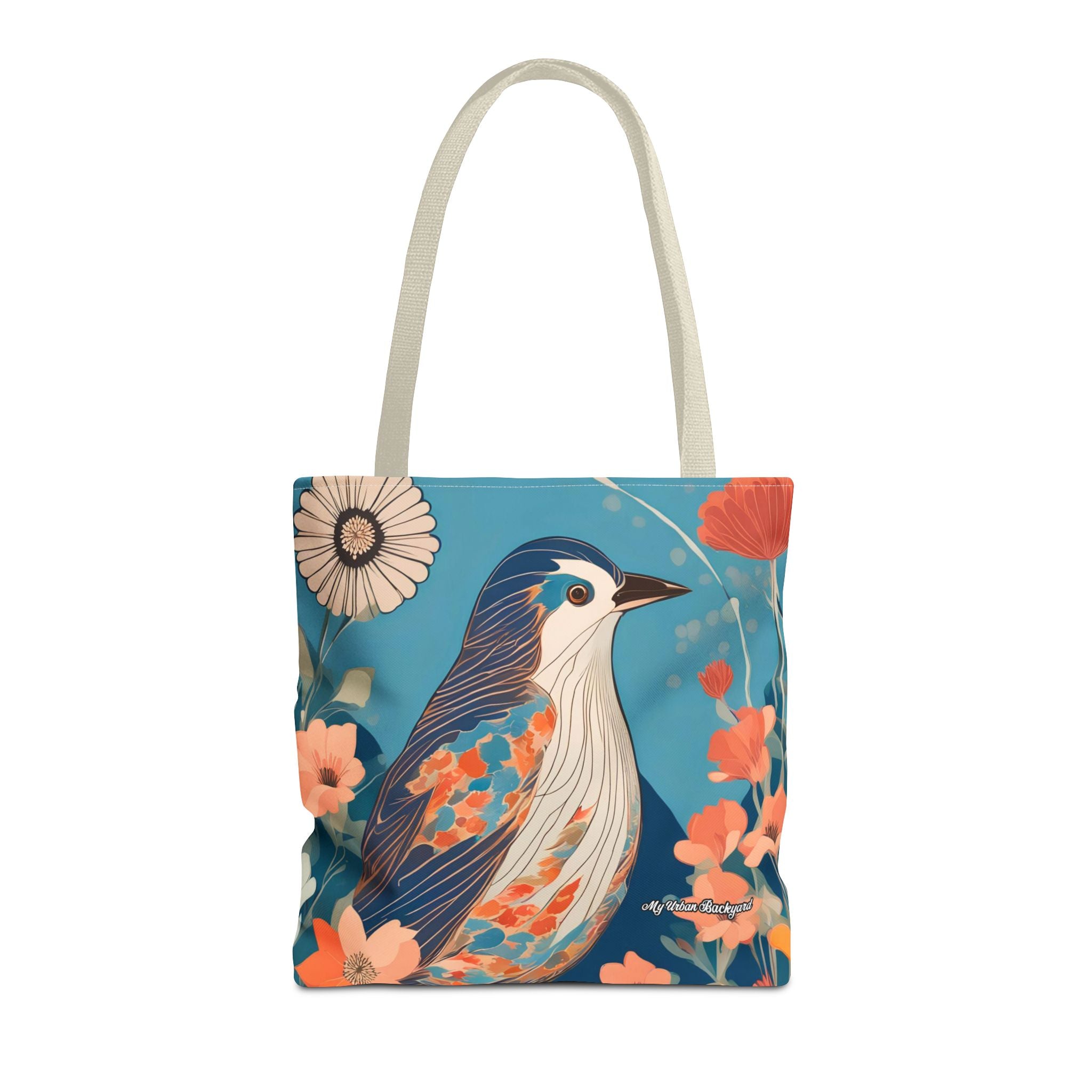 Colorful Bird Tote Bag with Cotton Handles For Everyday Use, 3 Sizes