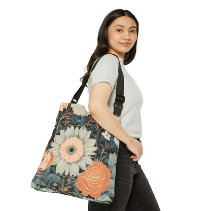 Wildflowers, Tote Bag with Adjustable Strap - Trendy and Versatile