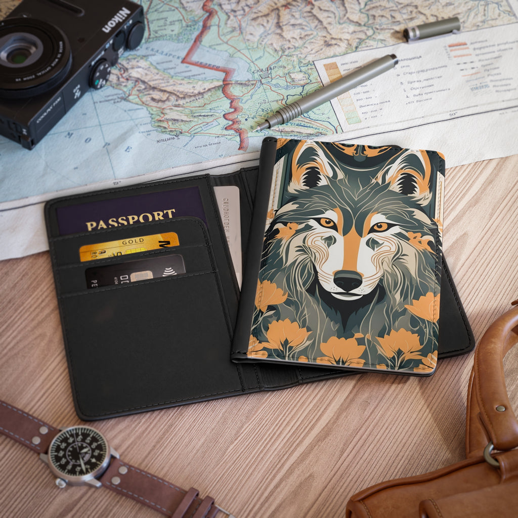 Art Deco Wolf Passport Cover