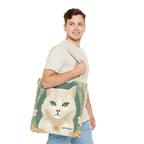 Blanca Purrington, Cat Tote Bag with Cotton Handles For Everyday Use, 3 Sizes