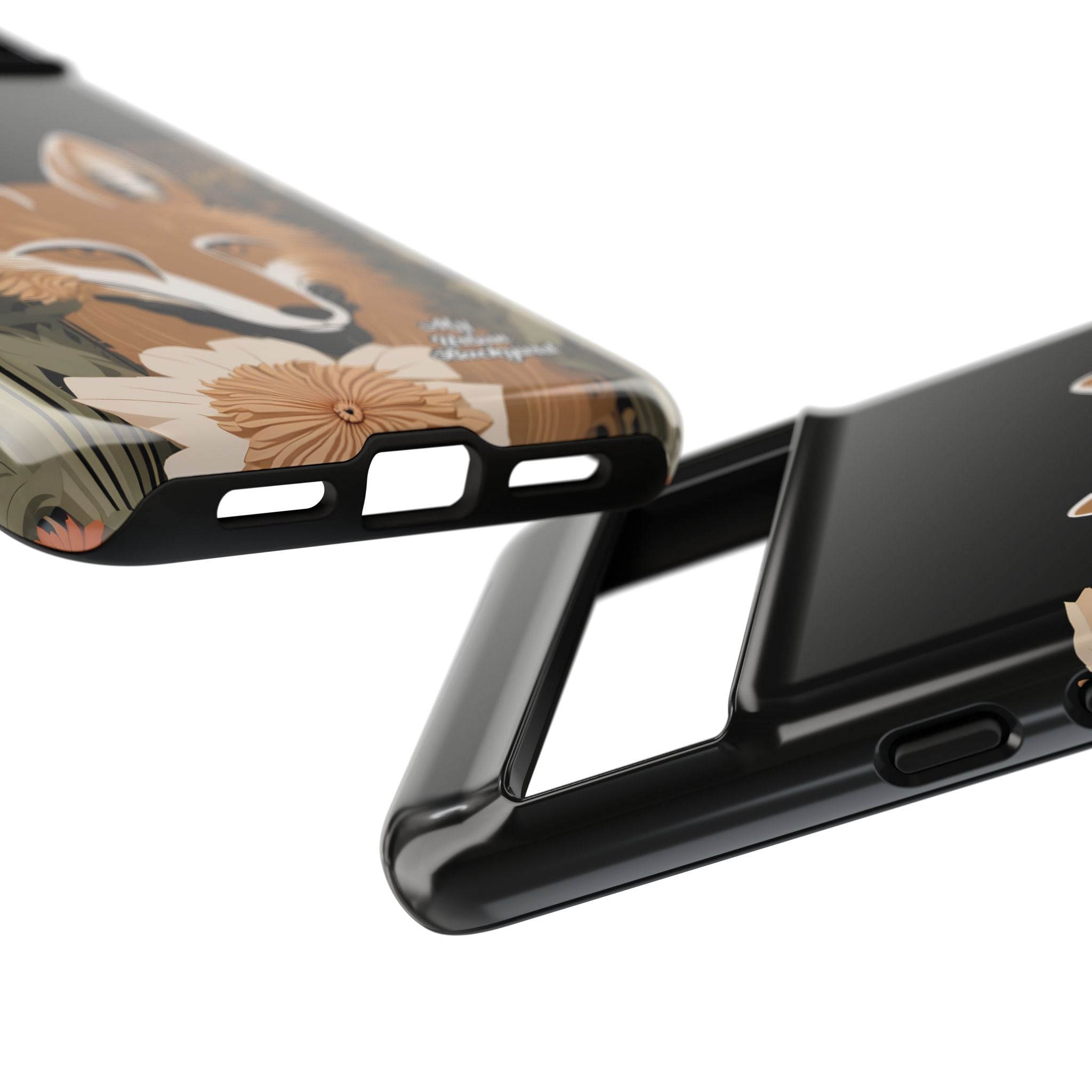 Art Deco Coyote with Flower, Cell Phone Case - Apple, Samsung, Google Pixel