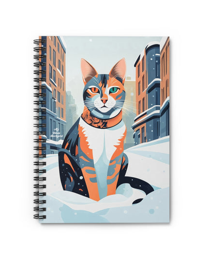 Claws Pawson, Cat Spiral Notebook Writing Journal - 118 Ruled Pages