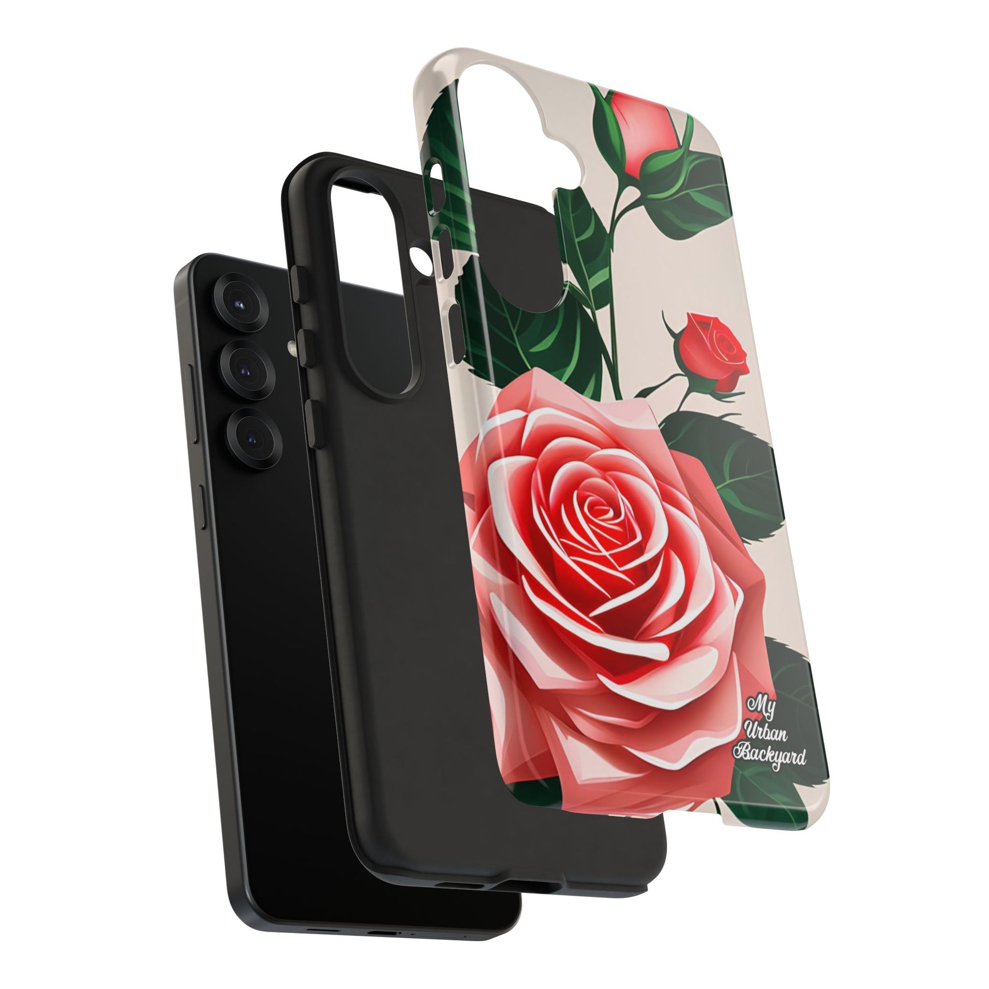 Pink Rose Flowers, Cell Phone Case - Apple, Samsung, Google Pixel