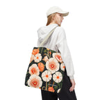 Art Deco Flowers Tote Bag with Cotton Handles For Everyday Use, 3 Sizes